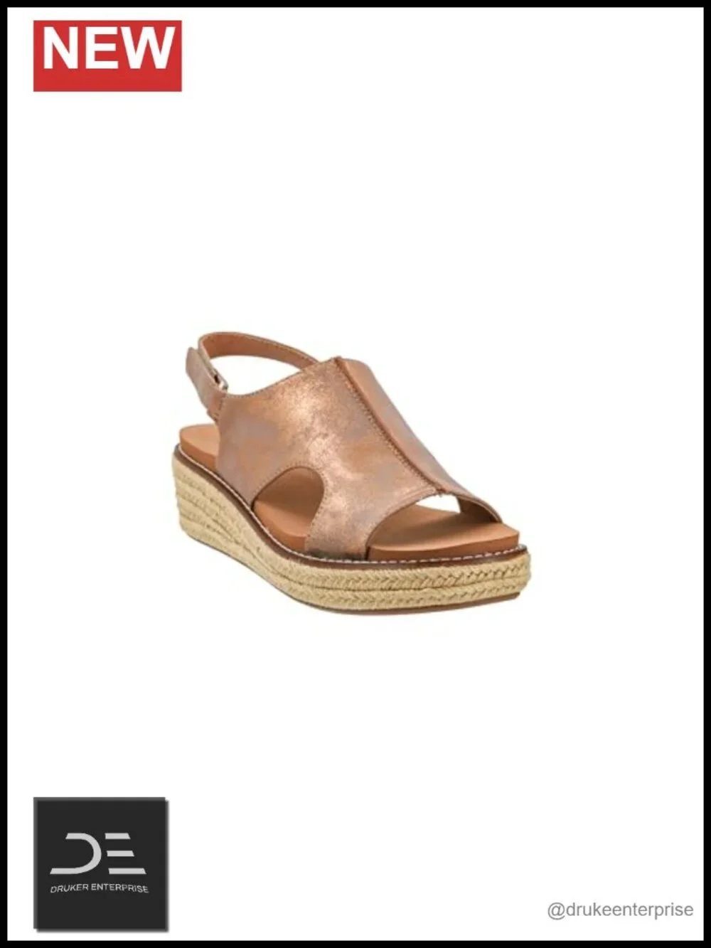 Wedge Sandals 2 Inch Heel Peep Toe Hook Loop Closure Jute Wrap Synthetic EVA